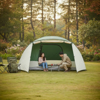 6-Person Waterproof Large Dome Camping Tent | UV Protection & Wind-Ready | ET1106 - Green - OutdoorTravelGear.com