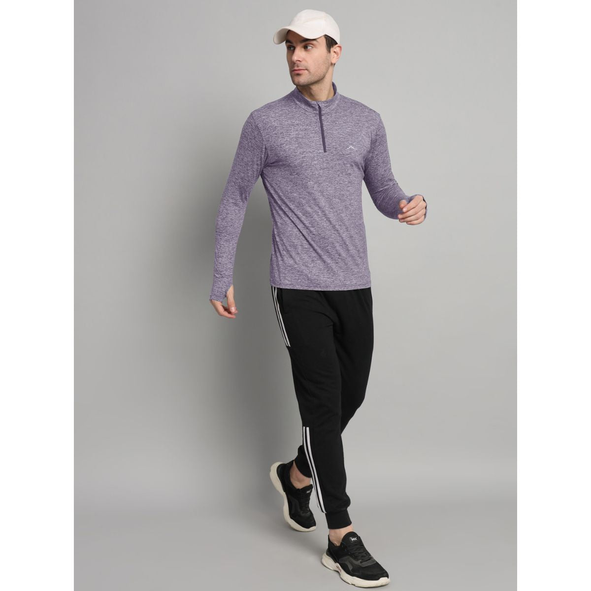 Men's Nomadic Full Sleeves T-Shirt / Baselayer - Purple Gray 2