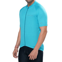 Mens Breakaway Cycling Jersey - Half Sleeves - Turquoise 5