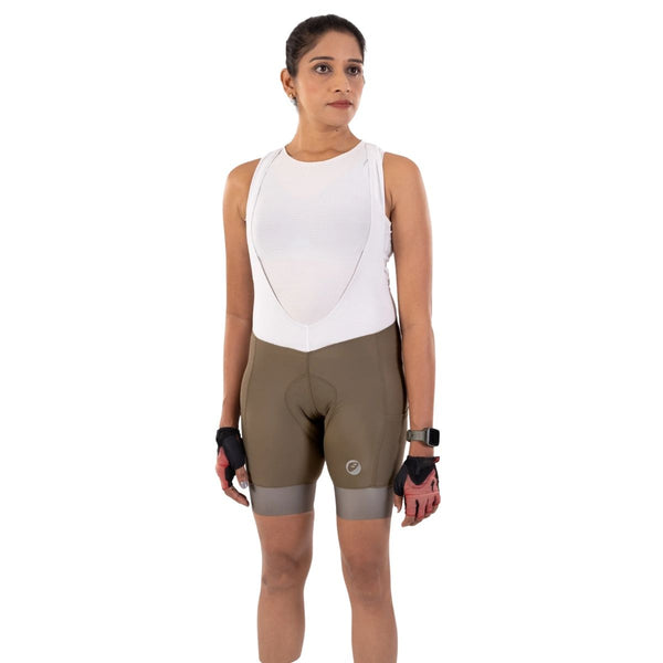Womens Cycling Bib Shorts | Explore Prima Endurance - Moss - OutdoorTravelGear.com