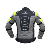 Avatar V.2 Motorcycle Riding Jacket - Grey+HI VIZ Green - OutdoorTravelGear.com