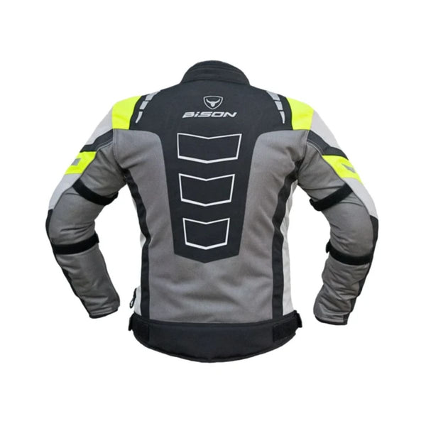 Avatar V.2 Motorcycle Riding Jacket - Grey+HI VIZ Green - OutdoorTravelGear.com