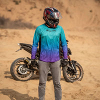 Moto Jersey Escape - Canyon Series - Light Blue & Purple 3