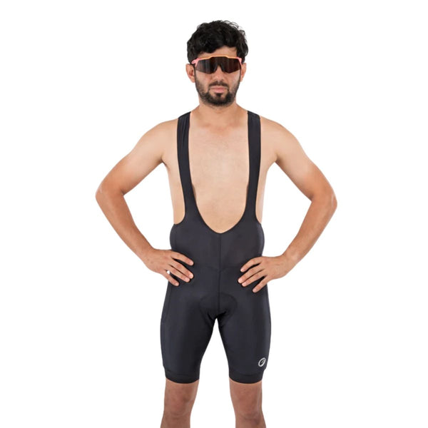 Mens Cycling Bib Shorts | Explore Noveau Endurance - Ebony - OutdoorTravelGear.com
