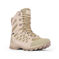 Men Waterproof High-Top Hiking Shoes with Cushioned Comfort | WH1108 - Beige - OutdoorTravelGear.com