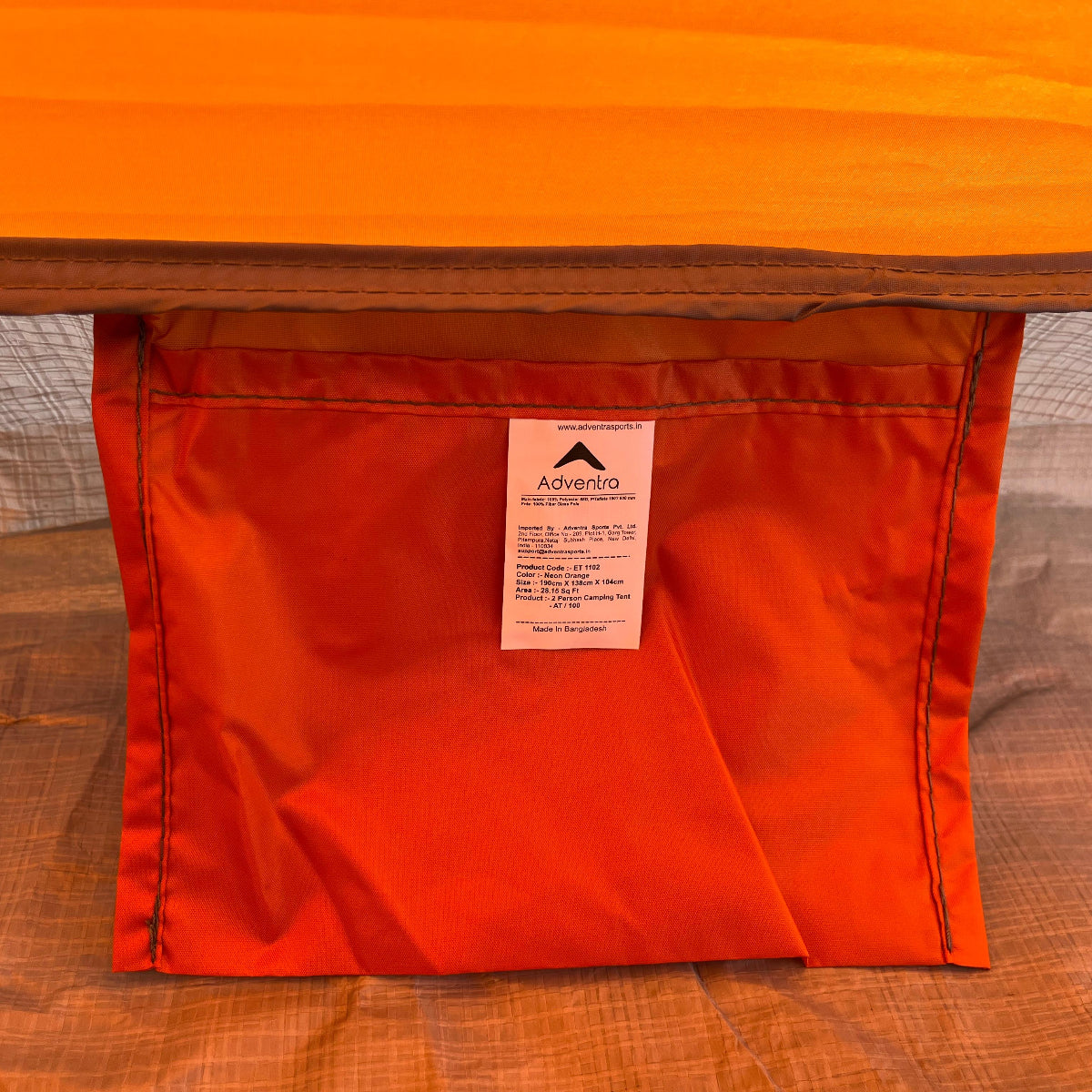 2-Person Camping Tent | Water Resistant |UV Protection & Wind ready | ET1102 - Orange - OutdoorTravelGear.com