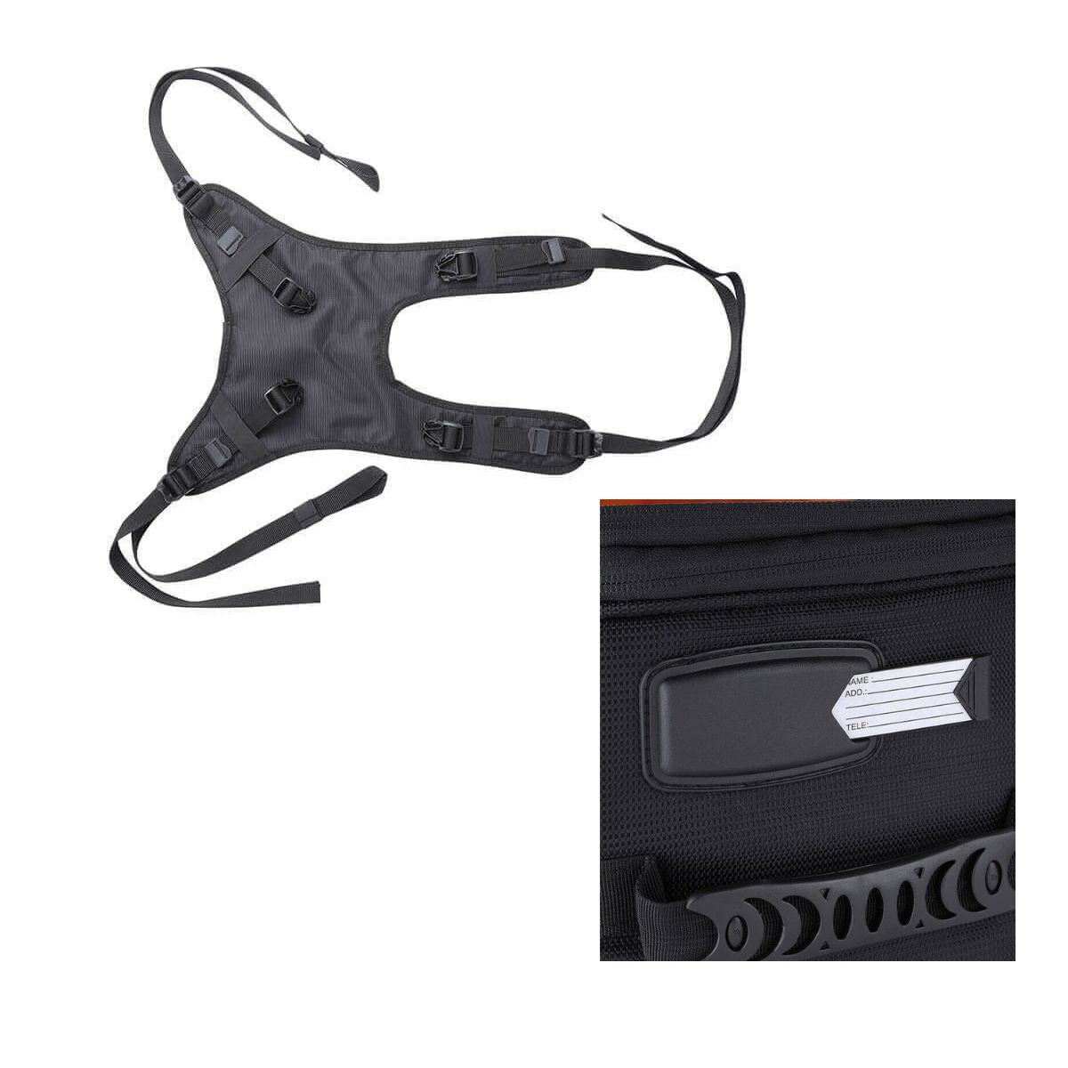 Alpha Semi-hard Universal Tank Bag with Waterproof Dry Bag & Rain Cover - Non Magnetic - 20 Litres - OutdoorTravelGear.com