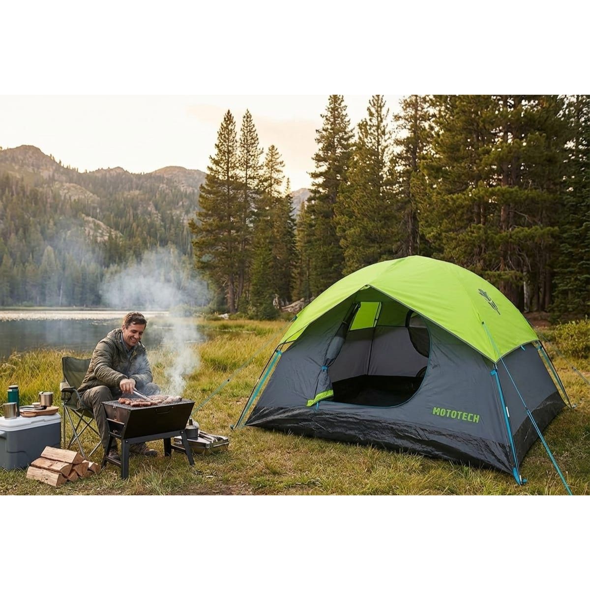 MotoTech Explorer 2 Person Camping Tent (Fibreglass Poles) - OutdoorTravelGear.com
