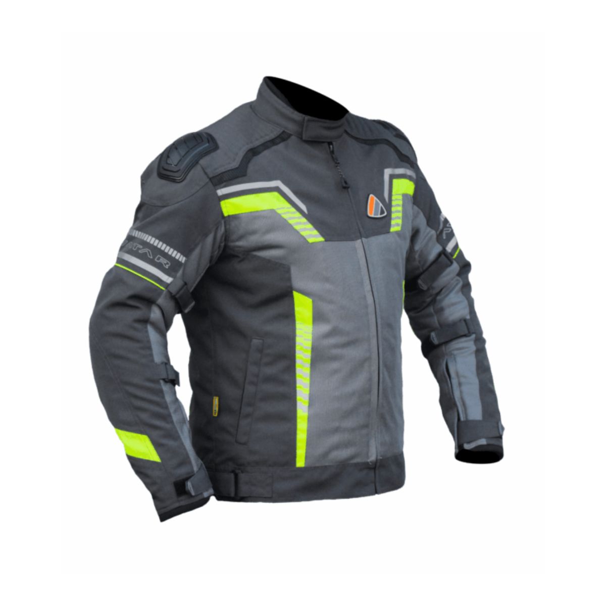 Avatar V.2 Motorcycle Riding Jacket - Grey+HI VIZ Green - OutdoorTravelGear.com