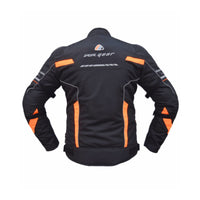 Avatar V.2 Motorcycle Riding Jacket - Black+HI VIZ Orange - OutdoorTravelGear.com