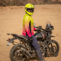 Moto Jersey Escape - Canyon Series - Yellow & Pink 3