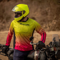 Moto Jersey Escape - Canyon Series - Yellow & Pink 4