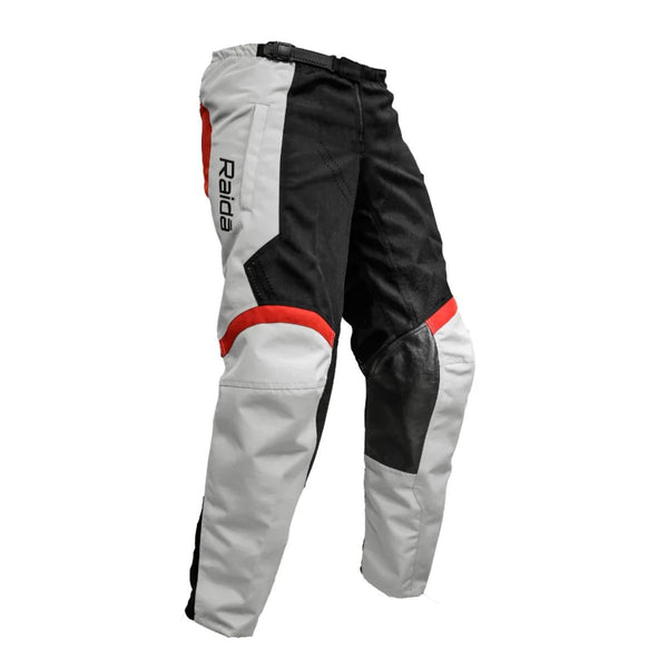 Trailcraft MX Off-Road Riding Pants - Grey + Red - OutdoorTravelGear.com