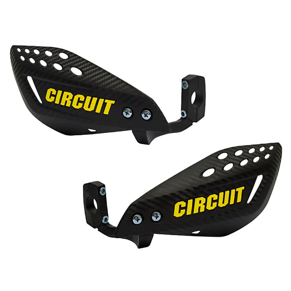 Vector Carbon Handguards with Nylon Bracket - Black+Yellow - OutdoorTravelGear.com
