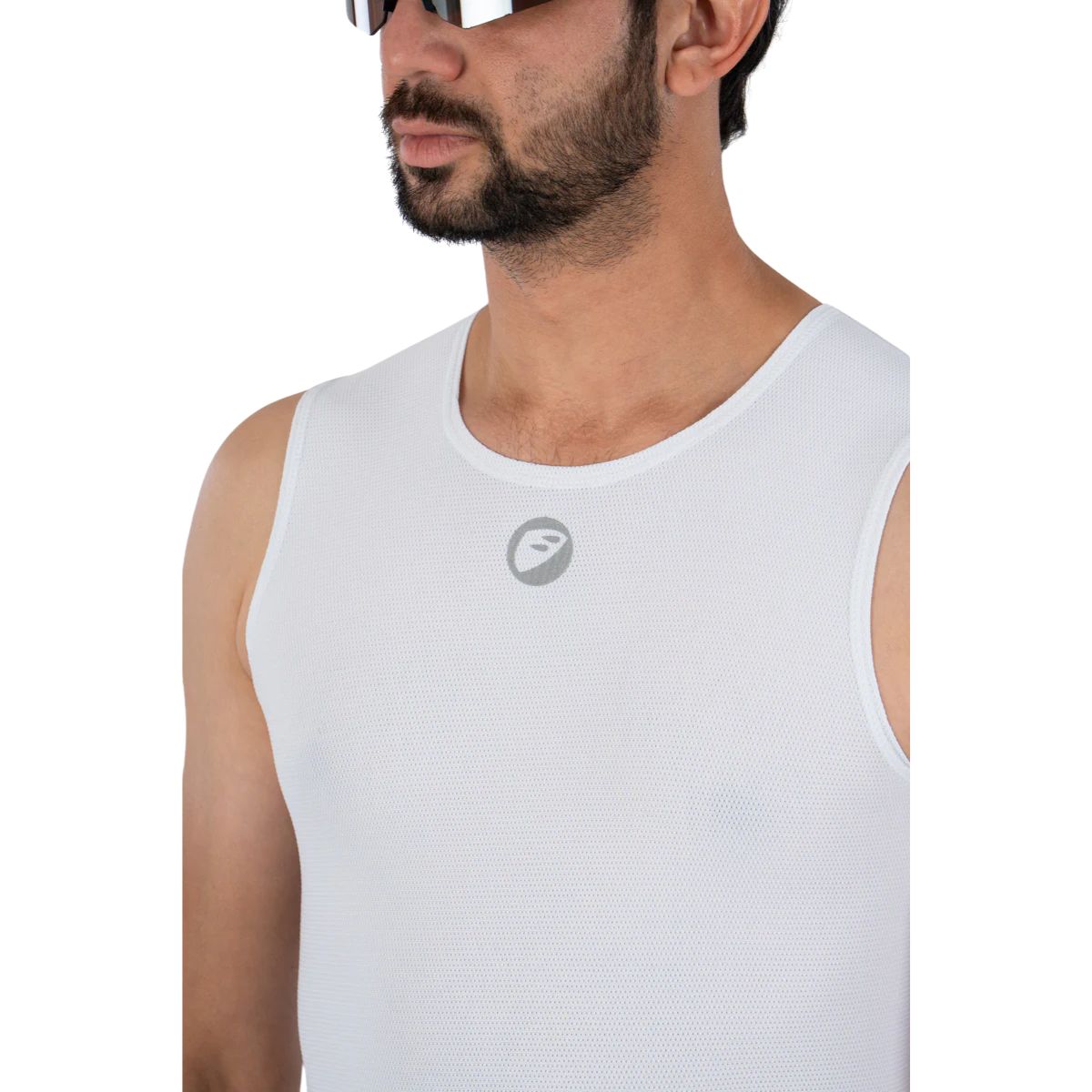 Unisex Cycling Baselayer | Mesh Cooling - White - OutdoorTravelGear.com