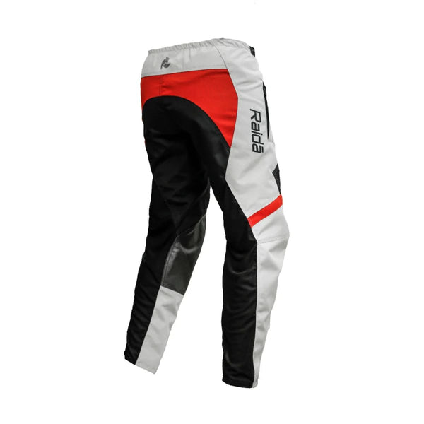 Trailcraft MX Off-Road Riding Pants - Grey + Red - OutdoorTravelGear.com