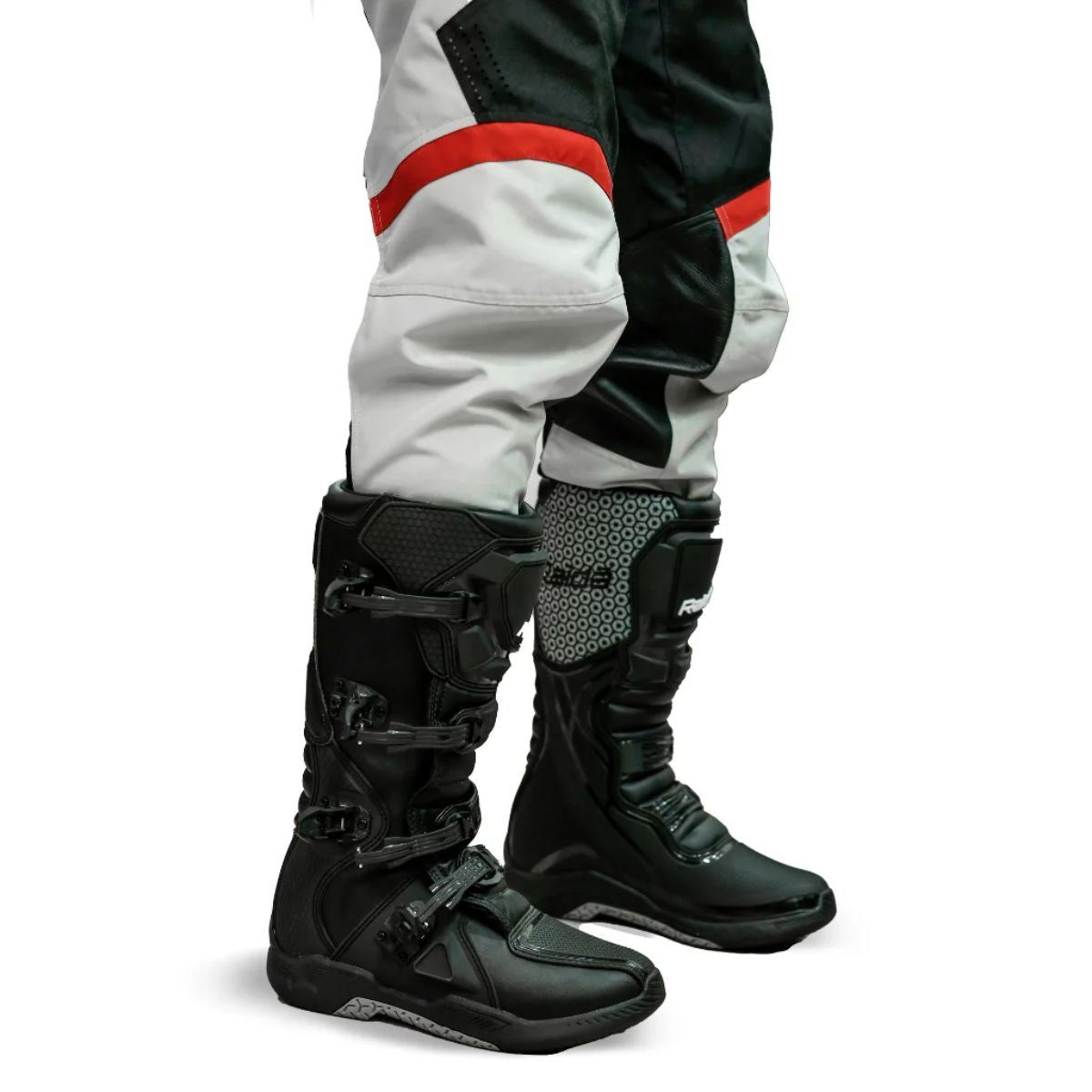 Trailcraft MX Off-Road Riding Pants - Grey + Red - OutdoorTravelGear.com