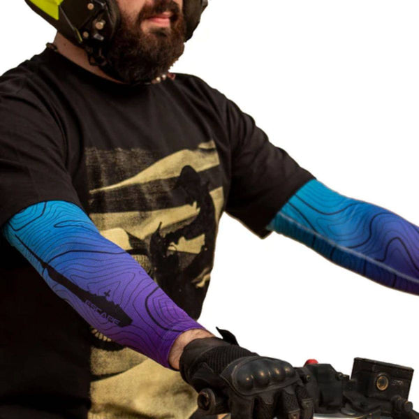 Eurus Cooling Sleeves - Blue + Purple - OutdoorTravelGear.com