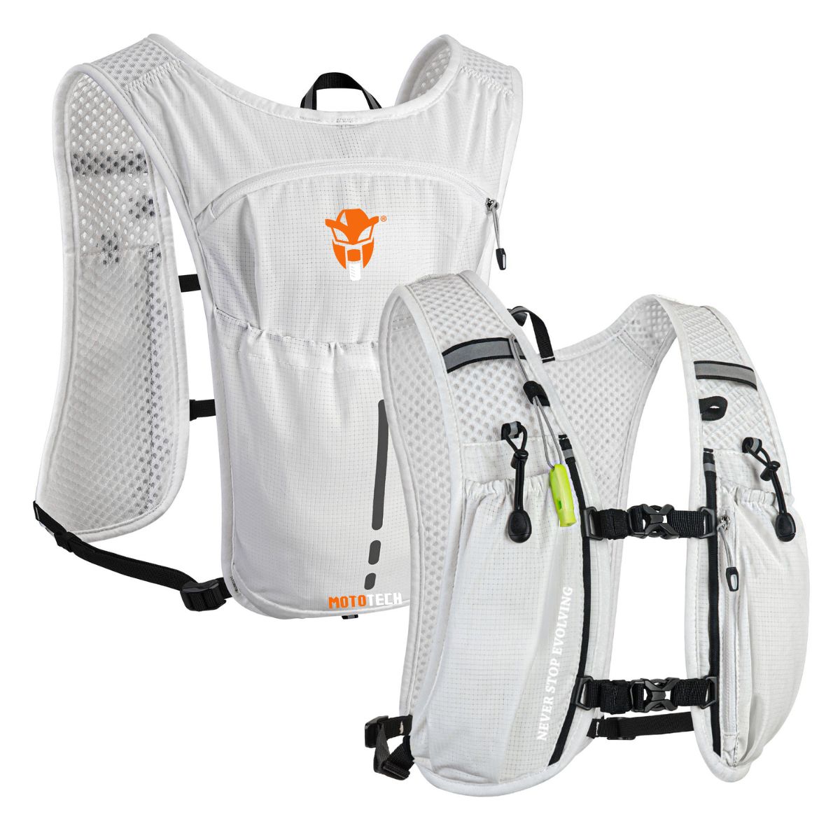 Endurance Hydration Pack – Lightweight Riding, Cycling & Running Vest - White - OutdoorTravelGear.com