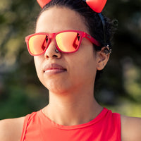 Raging Red Bull - Crimson Red Sunglasses - OutdoorTravelGear.com