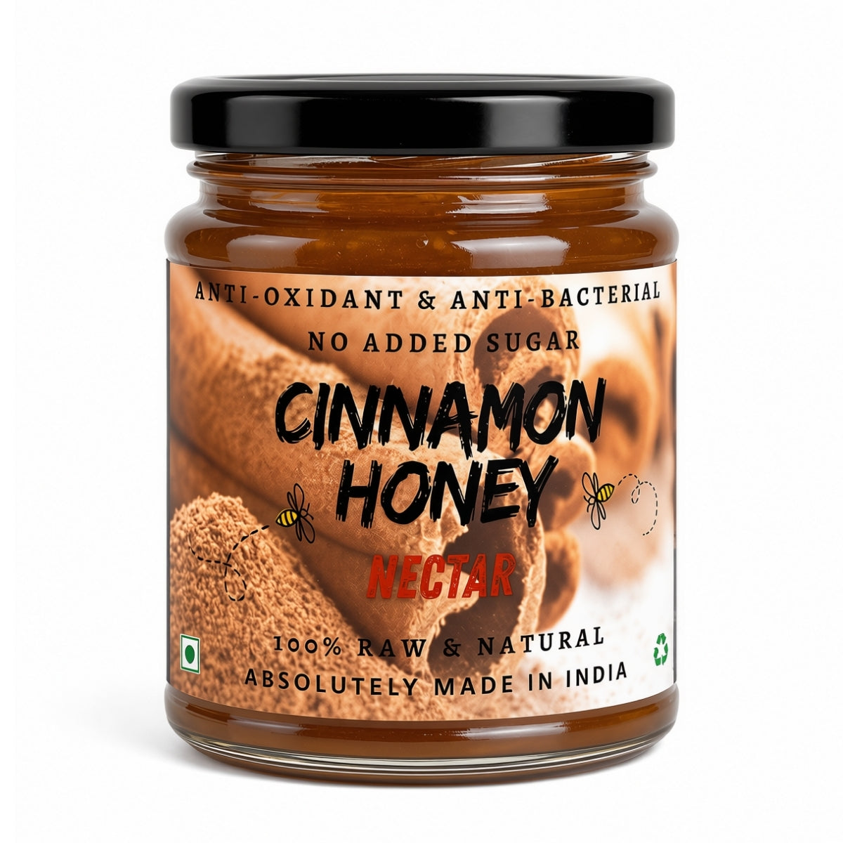 Cinnamon Honey | Anti-Oxidant & Anti-Bacterial Nectar | 100% Raw & Natural