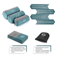 Organizer Packs - Cylindrical & Rectangle Shaped - Set of 6 - Sea Green 2