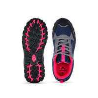 Women Low-Top Hiking Shoes with Anti-Skid Rubber Sole | EH500 - Black+Pink - OutdoorTravelGear.com