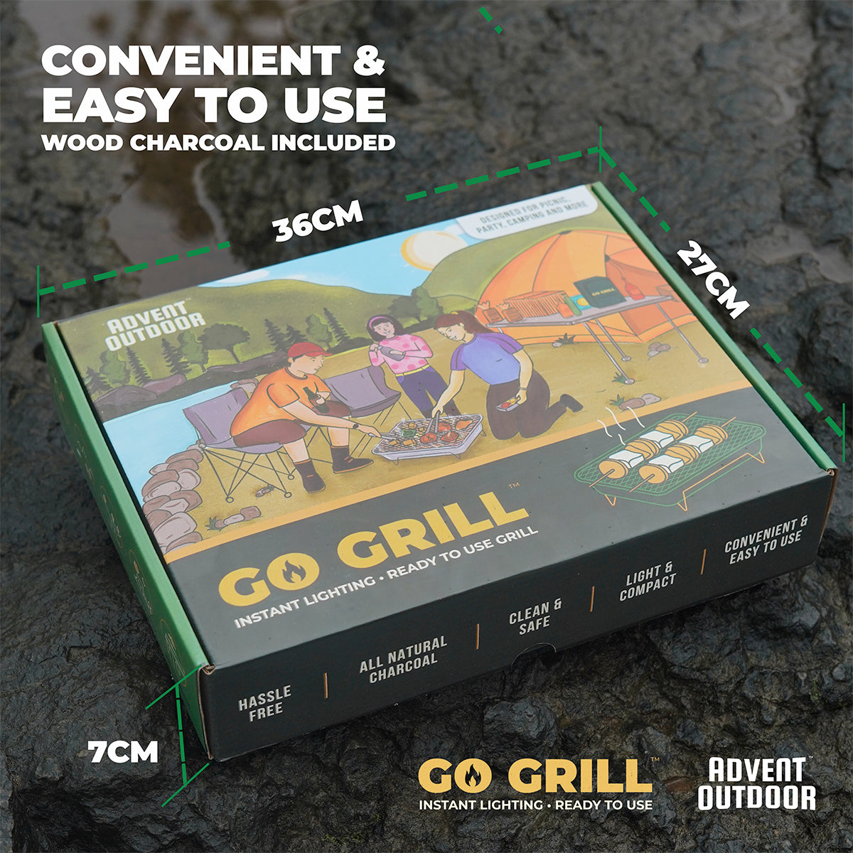 Go Grill - Instant Lighting Disposable Barbeque Grill