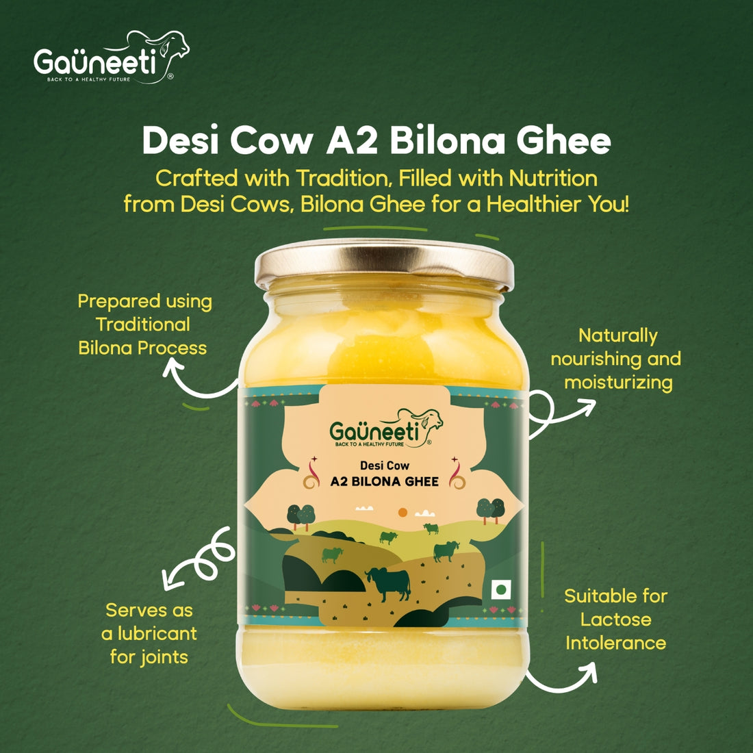 Desi A2 Cow Bilona Ghee - Artisanal Cultured Ghee - OutdoorTravelGear.com