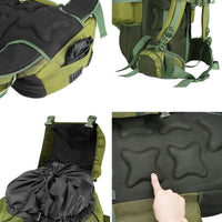Para SF Rucksack with Metal Frame + Detachable Daypack With Rain Cover - 90 Litres - Olive Green - OutdoorTravelGear.com