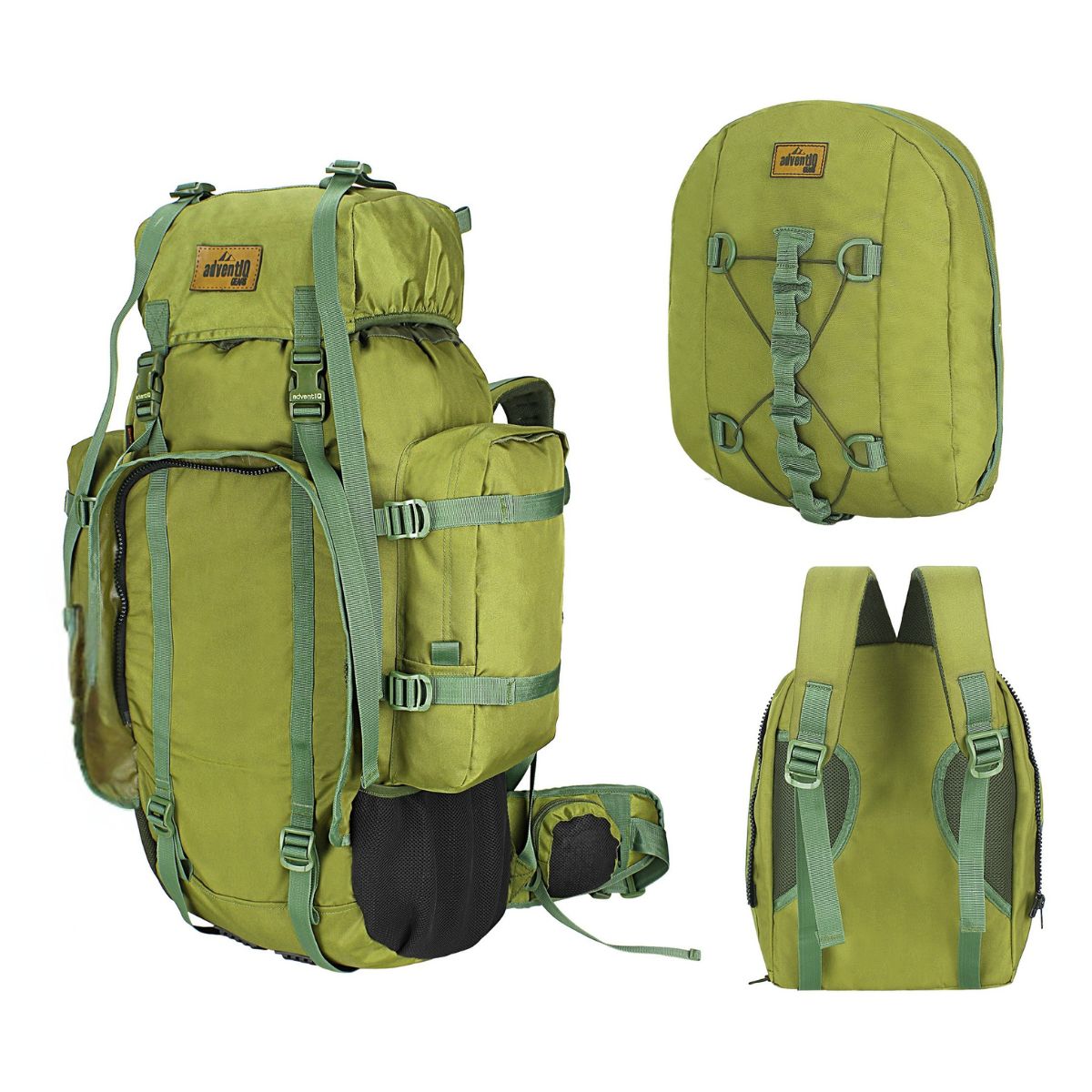 Para SF Rucksack with Metal Frame + Detachable Daypack With Rain Cover - 90 Litres - Olive Green - OutdoorTravelGear.com