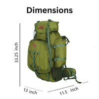 Para SF Rucksack with Metal Frame + Detachable Daypack With Rain Cover - 90 Litres - Olive Green - OutdoorTravelGear.com