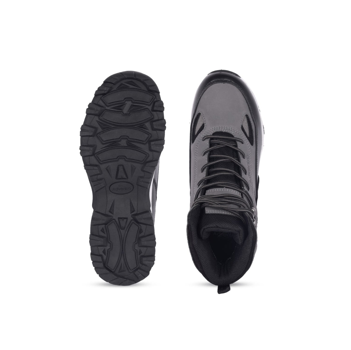 Men Waterproof Mid-Top Trekking Shoes with 4mm Lug Sole | ET1105 - Grey - OutdoorTravelGear.com