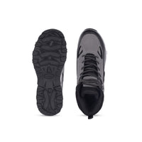 Men Waterproof Mid-Top Trekking Shoes with 4mm Lug Sole | ET1105 - Grey - OutdoorTravelGear.com