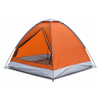 2-Person Camping Tent | Water Resistant |UV Protection & Wind ready | ET1102 - Orange - OutdoorTravelGear.com