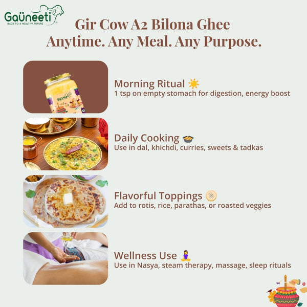 Gir Cow A2 Bilona Ghee - Artisanal Cultured Ghee - OutdoorTravelGear.com