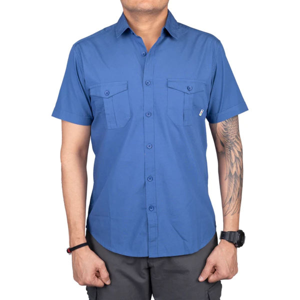 Hiking Shirt - Half Sleeves - Explorer Series - Blue 1