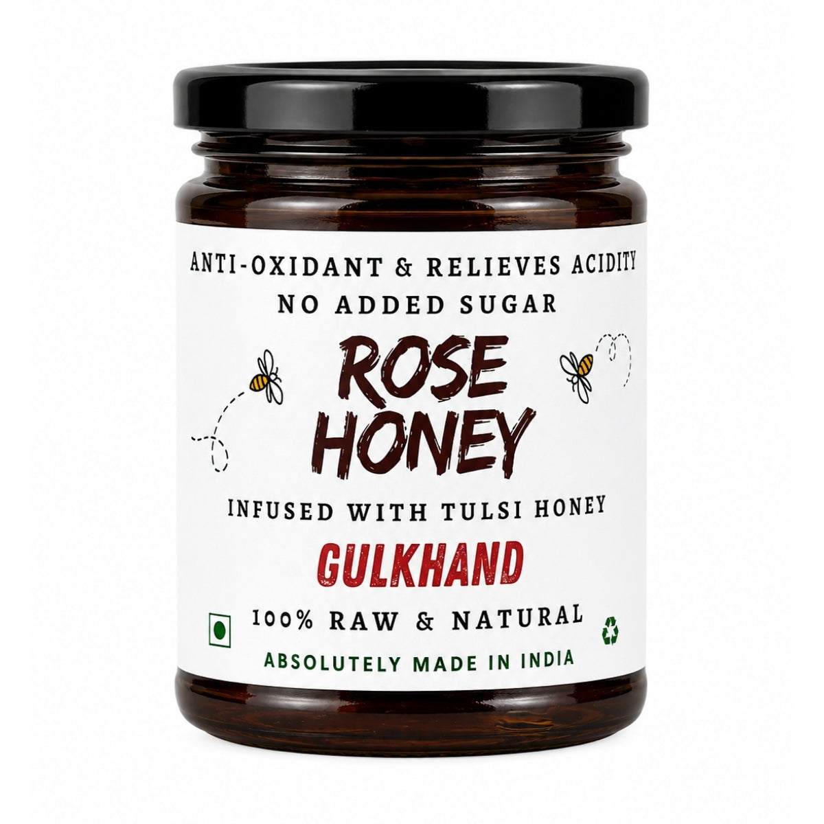 Rose Petal Gulkhand Honey | Natural Coolant & Digestive Antioxidant | No Added Sugar