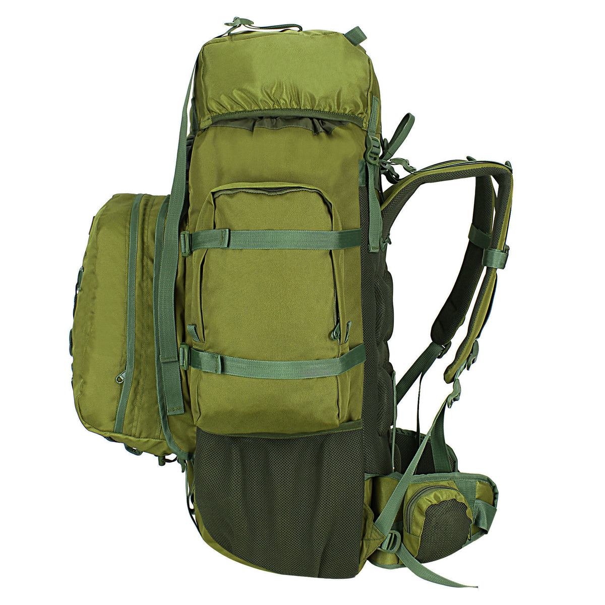 Para SF Rucksack with Metal Frame + Detachable Daypack With Rain Cover - 90 Litres - Olive Green - OutdoorTravelGear.com