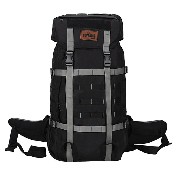 Rimpac Rucksack With Rain Cover - 45-50 Litres - Black - OutdoorTravelGear.com