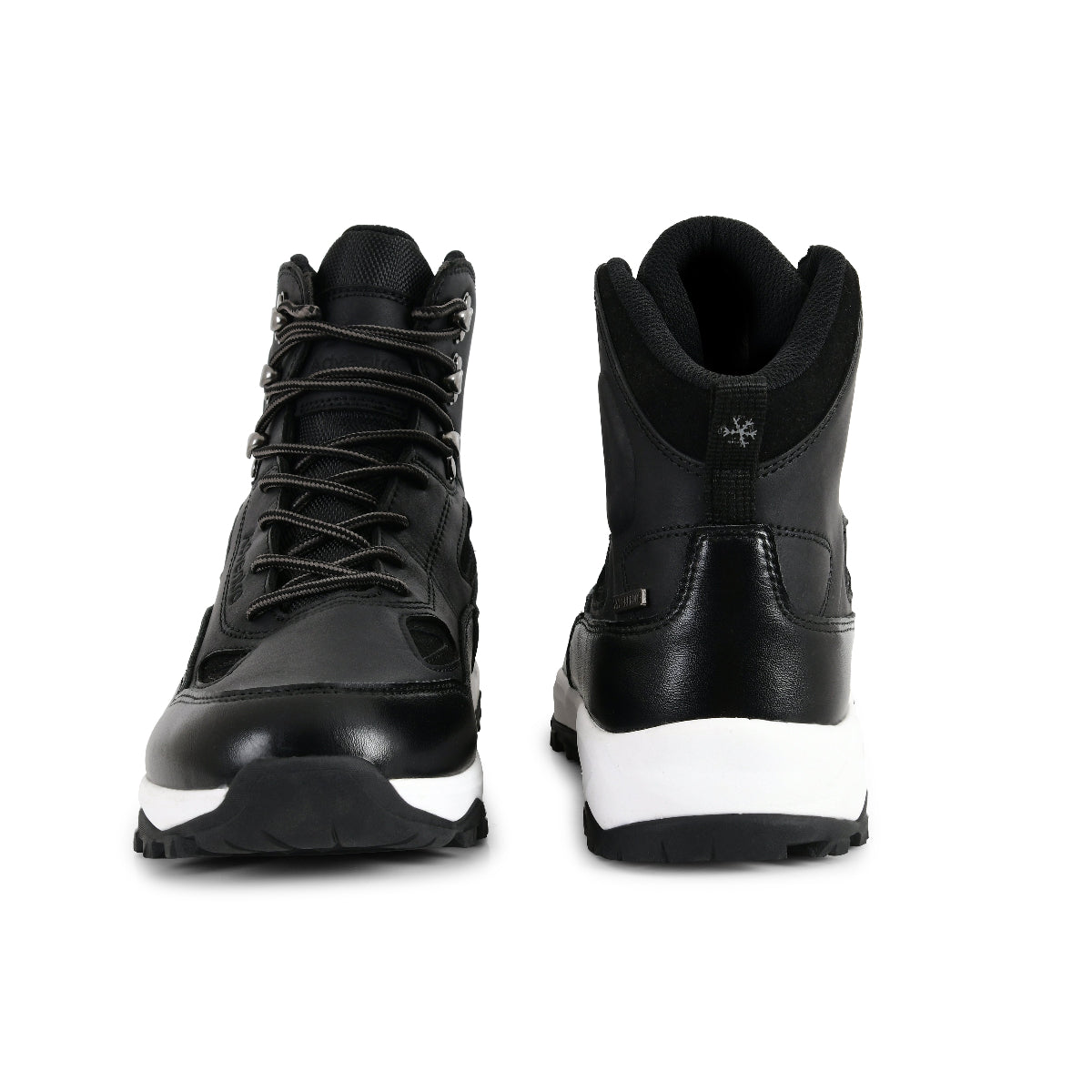 Men Waterproof Mid-Top Trekking Shoes with 4mm Lug Sole | ET1105 - Black - OutdoorTravelGear.com