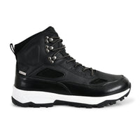Men Waterproof Mid-Top Trekking Shoes with 4mm Lug Sole | ET1105 - Black - OutdoorTravelGear.com