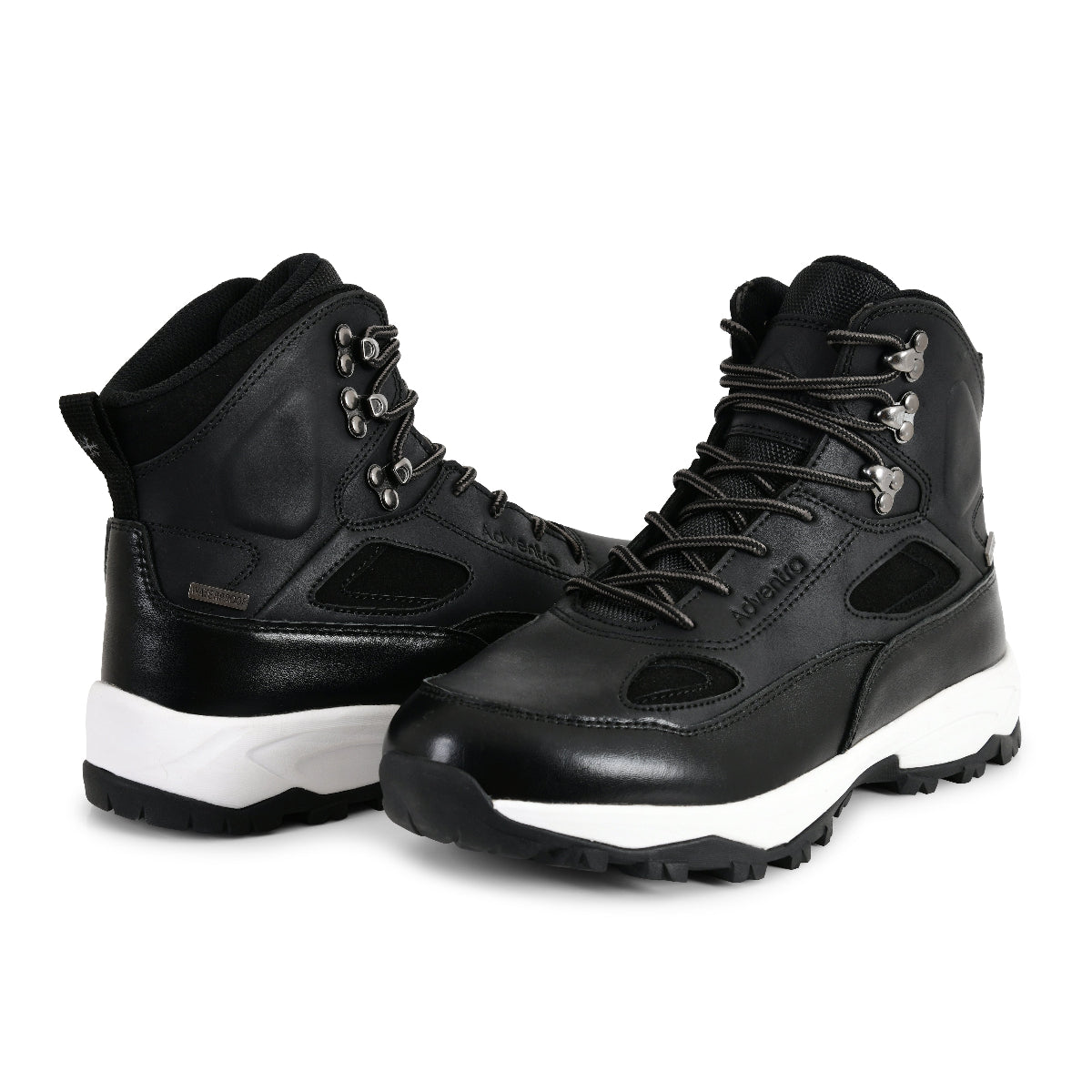 Men Waterproof Mid-Top Trekking Shoes with 4mm Lug Sole | ET1105 - Black - OutdoorTravelGear.com