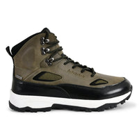 Men Waterproof Mid-Top Trekking Shoes with 4mm Lug Sole | ET1105 - Olive Green - OutdoorTravelGear.com