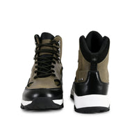 Men Waterproof Mid-Top Trekking Shoes with 4mm Lug Sole | ET1105 - Olive Green - OutdoorTravelGear.com