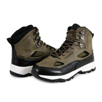 Men Waterproof Mid-Top Trekking Shoes with 4mm Lug Sole | ET1105 - Olive Green - OutdoorTravelGear.com