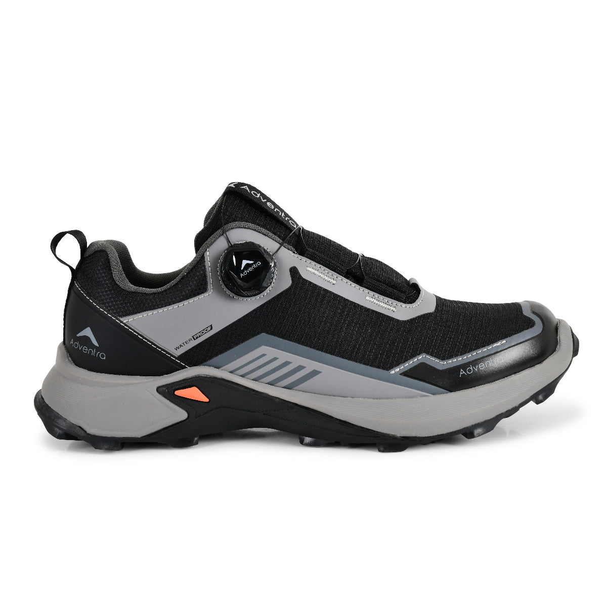 Men Waterproof Low-Top Hiking Shoes with Auto-Lacing | ET1102 - Grey - OutdoorTravelGear.com