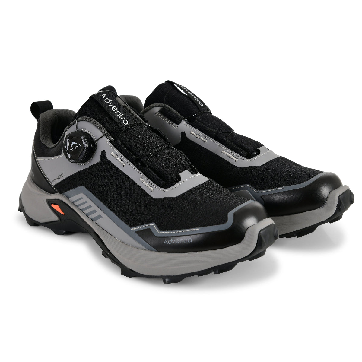 Men Waterproof Low-Top Hiking Shoes with Auto-Lacing | ET1102 - Grey - OutdoorTravelGear.com
