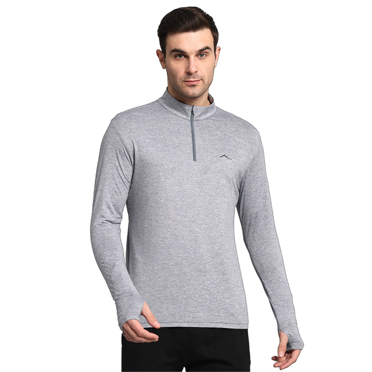 Men's Nomadic Full Sleeves T-Shirt / Baselayer with Extra Stretch - Silver Gray