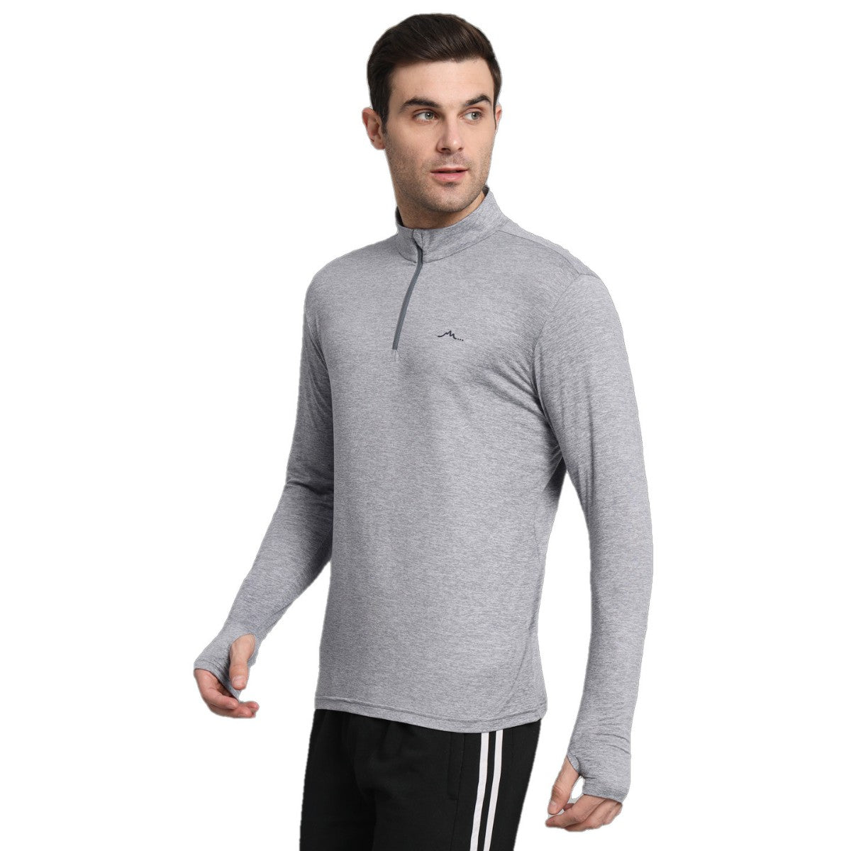 Men's Nomadic Full Sleeves T-Shirt / Baselayer with Extra Stretch - Silver Gray